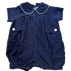 Lullaby Set High Point Navy Blue Corduroy Baby Bubble Romper 18 Months Timeless